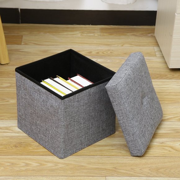 Foldable Fabric Storage Stool Multifunctional - Picture 3 of 9